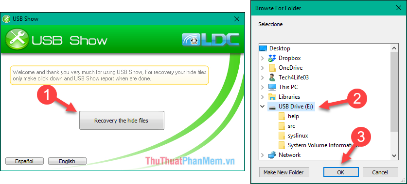 Phần mềm hiện file ẩn trong USB, máy tính
