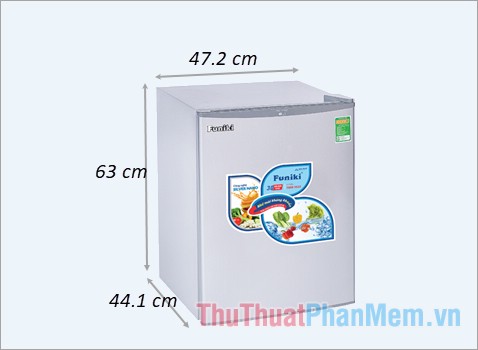 Kích thước tủ lạnh mini tiêu chuẩn, thông dụng