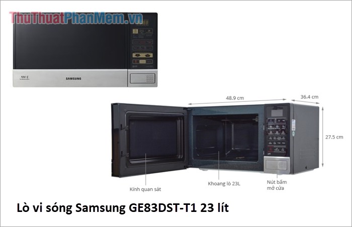 Kích thước lò vi sóng tiêu chuẩn, thông dụng của Sharp, Electrolux, Samsung, Hitachi, LG, Toshiba, Panasonic, Bosch