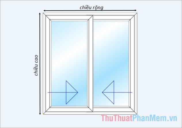 Kích thước cửa sổ tiêu chuẩn, thông dụng ở Việt Nam (cửa 2 cánh, 4 cánh, kích thước theo lỗ ban...)