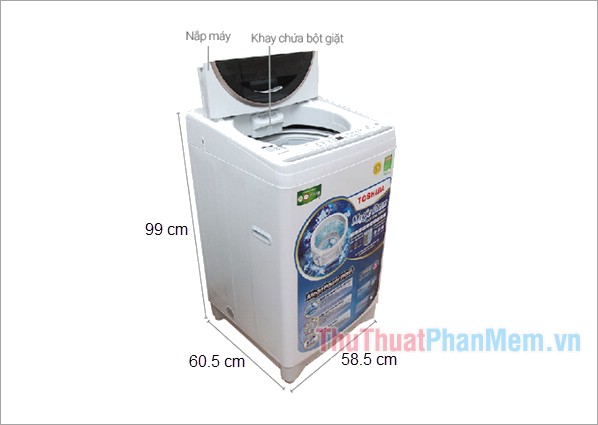 Kích thước máy giặt chuẩn, thông dụng (kích thước máy giặt cửa ngang, cửa trước)