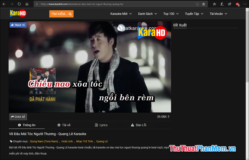 Website hát Karaoke online – KaraHD
