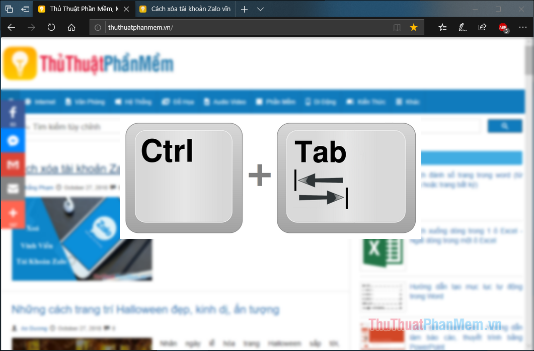 Phím tắt chuyển Tab trong Chrome, Cốc Cốc, Edge, Firefox