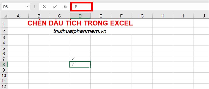 Cách chèn dấu tick vào Word và Excel nhanh chóng