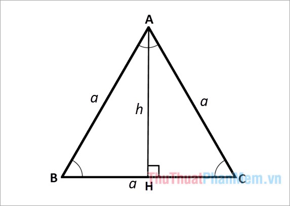 Cách tính đường cao tam giác đều