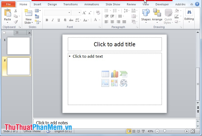 Giao diện PowerPoint: