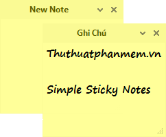 Giao diện Simple Sticky Notes