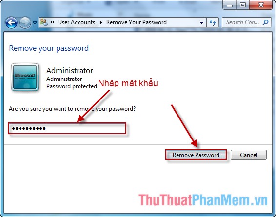 xóa mật khẩu
