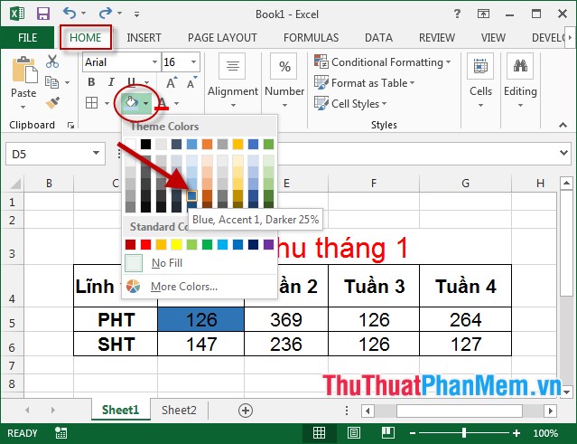 Hướng Dẫn Thay Đổi Màu Nền Của Ô (Cell) Trong Excel