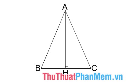 Tính diện tích tam giác cân ABC