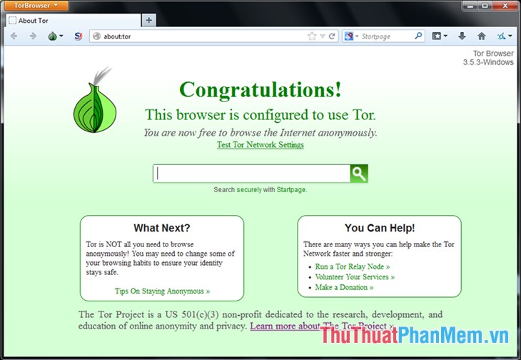 Sử dụng Trình duyệt Tor: