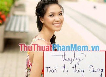 Chữ ký hoa hậu Thùy Dung