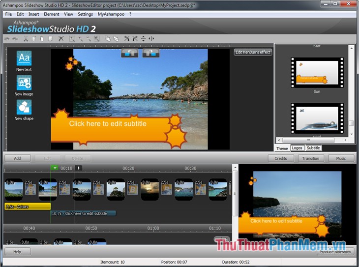 Phần mềm Ashampoo Slideshow Studio