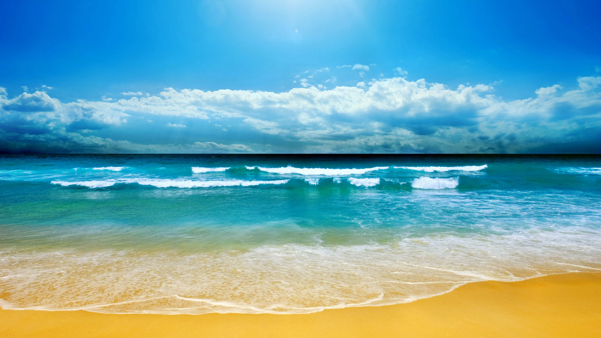 hình nền Full HD 1080 bãi biển xanh ngát