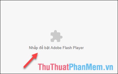Trang web yêu cầu nhấn để bật Flash Player