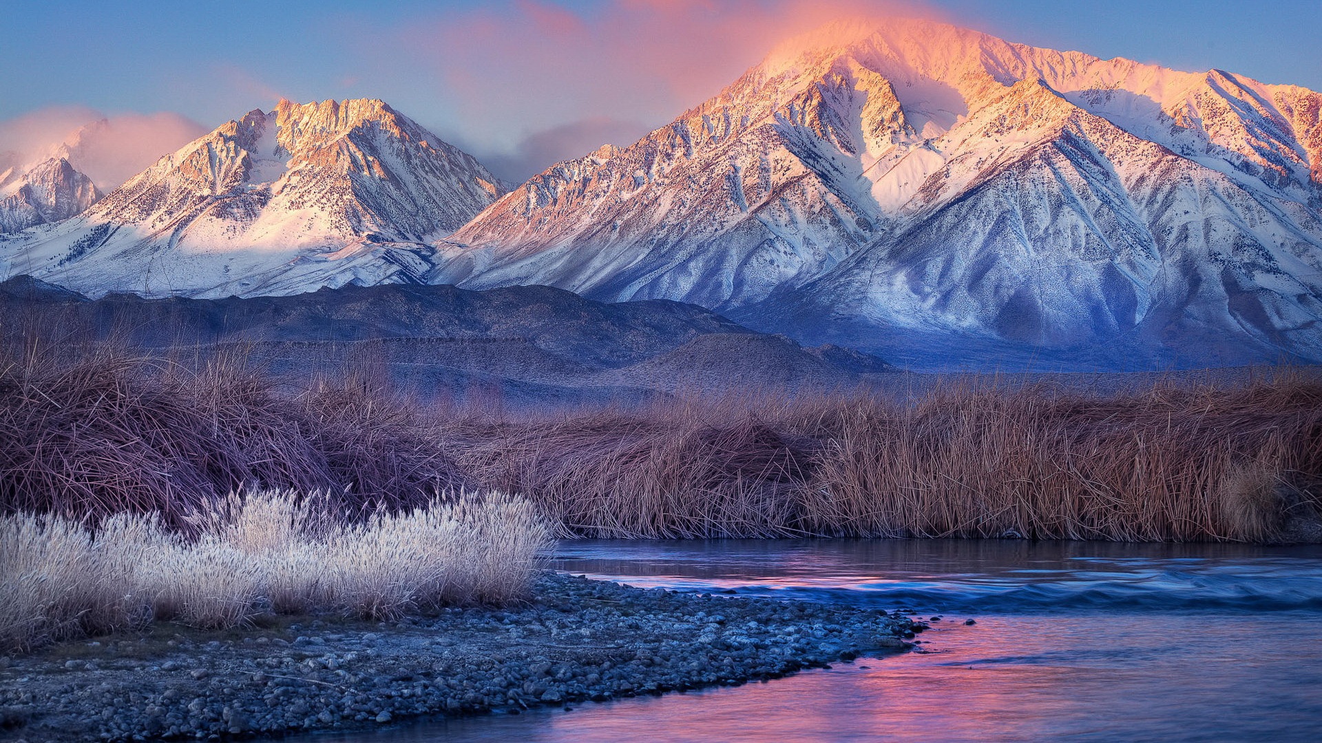 Hình Nền Phong Cảnh Núi Tuyết Mặt Trời Mọc Tuyệt đẹp