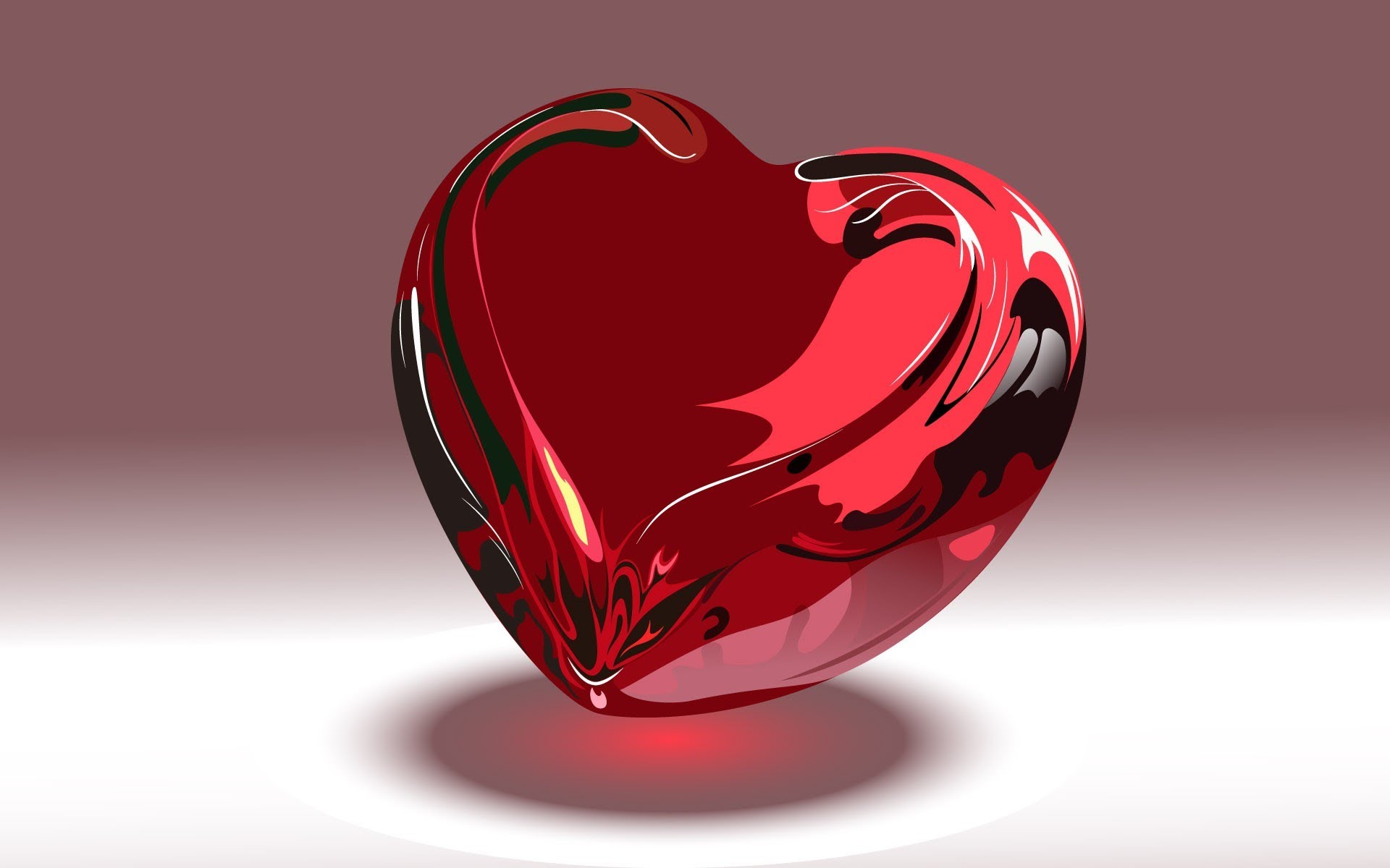 hình nền trái tim đỏ 3D cực đẹp