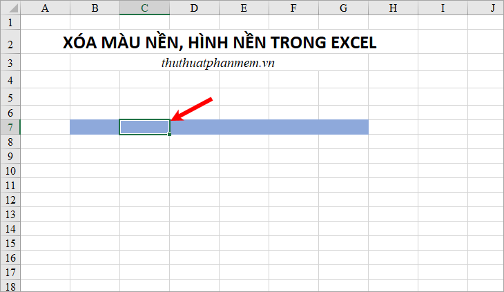 Xóa ô nền trong Excel