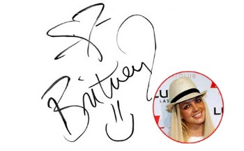 Mẫu chữ ký đẹp mắt của Britney