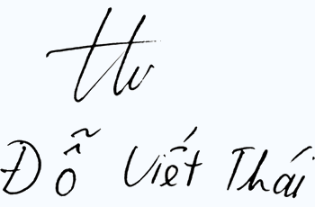 Mẫu chữ ký đẹp tên Thái