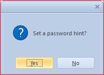 Thông báo hỏi có muốn tạo gợi ý mật khẩu không?