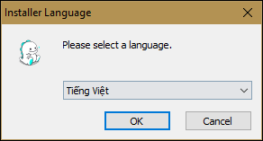 Chọn tiếng Việt để tiện sử dụng