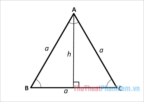 Công thức tính lối cao vô tam giác đều