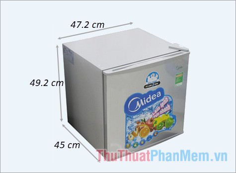 Kích thước tủ lạnh Midea HS-65SN 50 lít