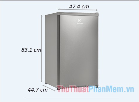 Kích thước tủ lạnh mini Electrolux 92 lít EUM0900SA