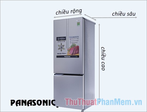 Kích thước tủ lạnh thông dụng của Panasonic