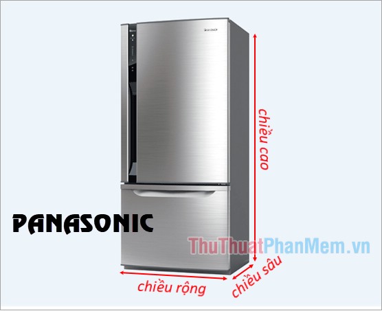 Kích thước tủ lạnh side by side thông dụng của Panasonic