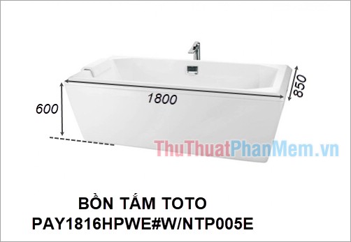 Kích thước bồn tắm Toto