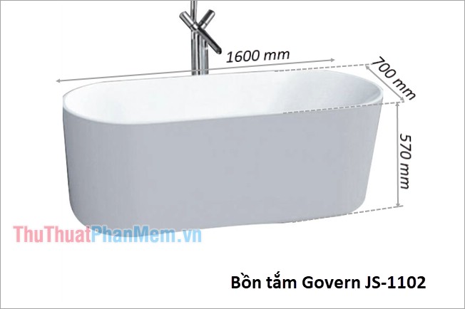 Kích thước bồn tắm nằm Govern