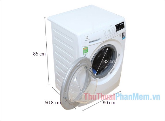 Kích thước máy giặt Electrolux 8 kg EWF12843
