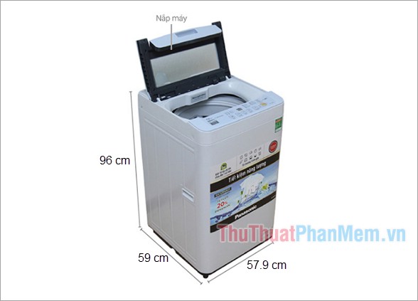Kích thước máy giặt Panasonic 7.6 kg NA-F76VG9HRV