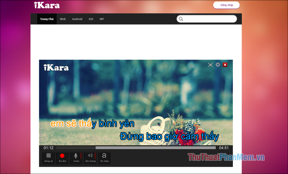 Website hát Karaoke online - iKara