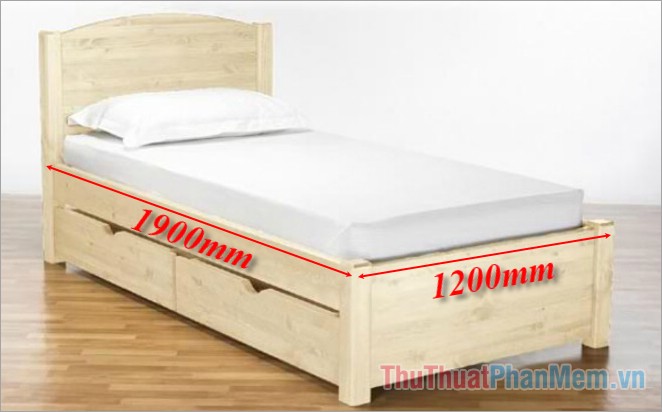 Kích thước giường ngủ đơn tiêu chuẩn
