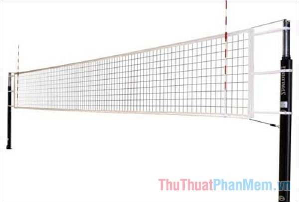 Kích thước lưới và cột lưới trên sân bóng chuyền