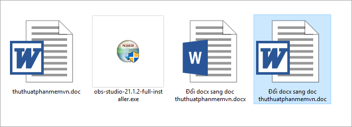 File docx được chuyển thành doc